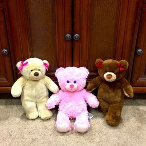 ❣️ BUILD-A-BEAR ❣️ COLLECTION THREE SUPER CUTE COOL BEARS LOT ( NWOT ) .
